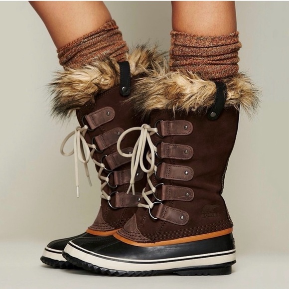 Sorel Joan of Artic Faux Fur Long Lace Up Boots Waterproof - Picture 1 of 9
